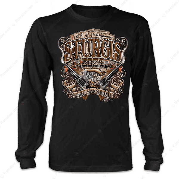 2024 Sturgis Motorcycle Rally Dead Man’s Hand Merch, 84th Anniversary Sturgis T-Shirt