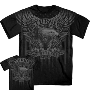 2024 Sturgis Motorcycle Rally Jumbo Print Upwing Eagle T-Shirt, Sturgis Rally 2024 South Dakota Merch