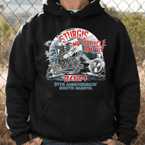 2024 Sturgis Motorcycle Rally Reaper Rider T Shirt 2024 84th Sturgis Motorcycle Rally South Dakota Merch 3 Hoodie