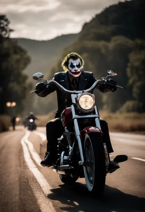 Batman the dark knight joker motorcycle