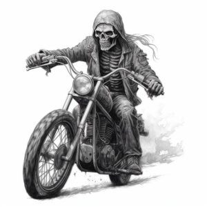 Scary Ghost Biker