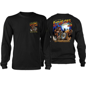 Sturgis Rally Legend of Bigfoot Merch 2024 Anniversary Sturgis Motorcycle Rally T Shirt 2 Long Sleeve