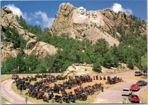 Sturgis Rally with Mt. Rushmore in background