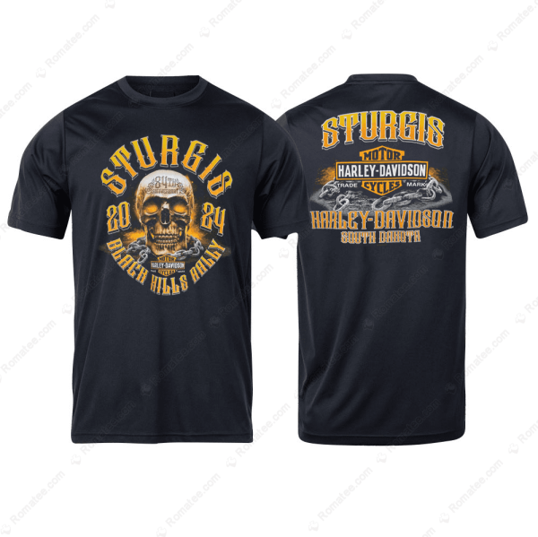 2024 Sturgis Rally Haunted Skull T-Shirt, 84th Sturgis Black Hills Rally Merch