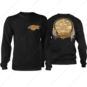 84th Black Hills Rally Dream Map T Shirt Harley Davidson Sturgis Logo 2024 Merch 2 Long Sleeve