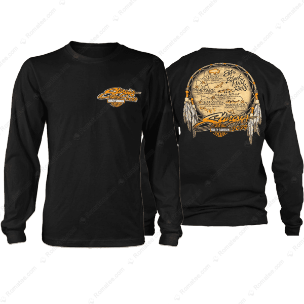 84th Black Hills Rally Dream Map T-Shirt, Harley-Davidson Sturgis Logo 2024 Merch