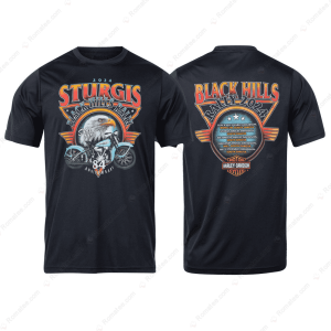 Black Hills Rally Eagle Coal T-Shirt, 84th Sturgis Since 1983 Vintage Tee, 2024 Sturgis Harley-Davidson Merch