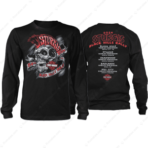 Harley Davidson Sturgis 84th Rally Mohawk Skull T Shirt 2024 Sturgis Harley Davidson Merch 2 Long Sleeve