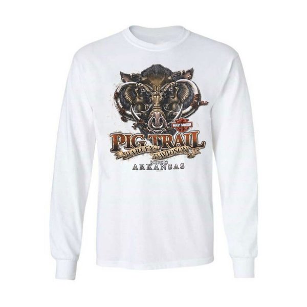 Pig Trail Harley-Davidson Rogers Arkansas Shirts, Vintage Fierce Wild Hog Bikes Blues Bbq Rally Merch