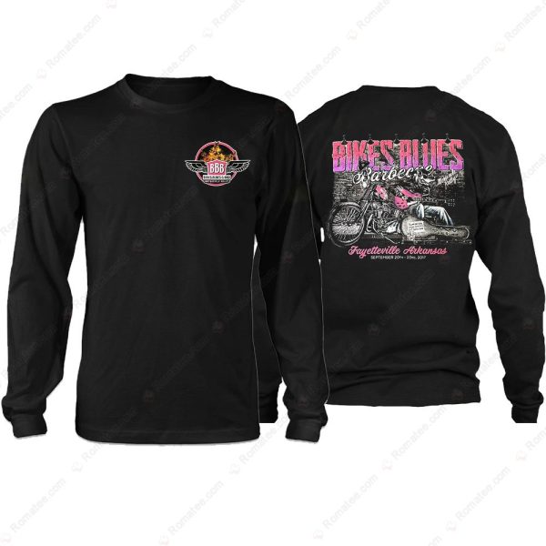 Pink Bikes Blues And Bbq Fayetteville Ar Shirts, Soulful Hog Rider Guitar Playing Motorcycle Rally Merch