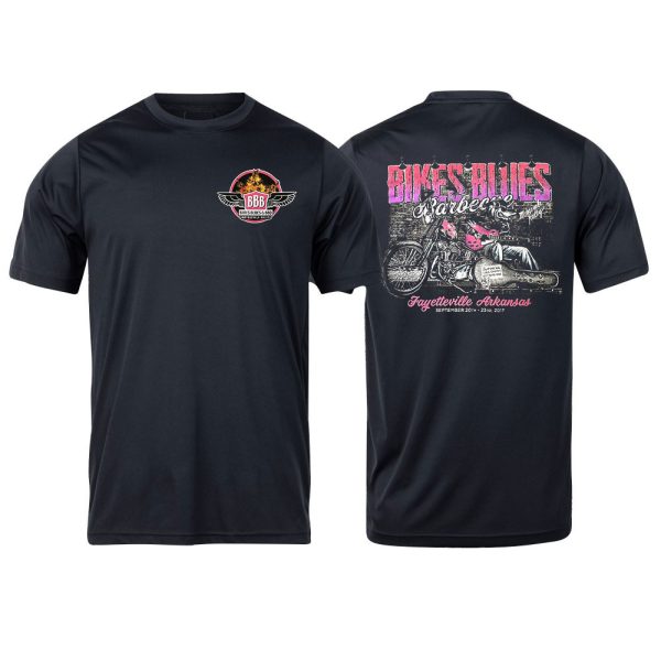 Pink Bikes Blues And Bbq Fayetteville Ar Shirts, Soulful Hog Rider Guitar Playing Motorcycle Rally Merch