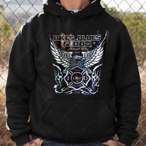 Screaming Eagle Bikes Blues And Bbq Rally Shirts Fayetteville Ar Firefighters Iaff 2866 3 hoodie