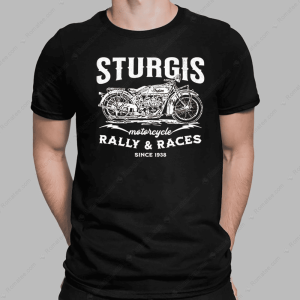 Sturgis Motorcycle Rally And Races Merch Vintage Sturgis 1938 Tee Shirts Black Hills Rally Unisex T Shirt 1