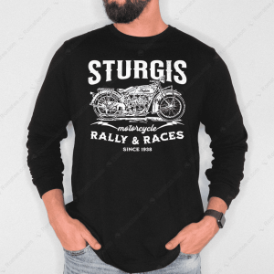 Sturgis Motorcycle Rally And Races Merch Vintage Sturgis 1938 Tee Shirts Black Hills Rally Unisex T Shirt 2 Long Sleeve