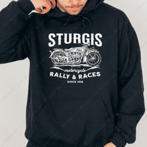 Sturgis Motorcycle Rally And Races Merch Vintage Sturgis 1938 Tee Shirts Black Hills Rally Unisex T Shirt 3 Hoodie