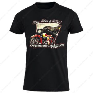 Vintage Bikes Blues BBQ Motorcycle Rally Shirts, Classic BBQ Motorcycle Rally Fayetteville Ar Merch