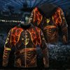 Grim Reaper Skull Harley-Davidson Merch, Skull and Flame Graphic Hoodie