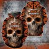 Harley Davidson Dragon Sugar Skull Hoodie, Bold Graphics Vibrant Orange Accents