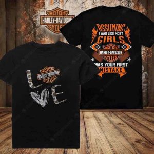 Harley-Davidson Love I Was Like Most Girls T-Shirt,  Vibrant Black Harley-Davidson T-Shirt