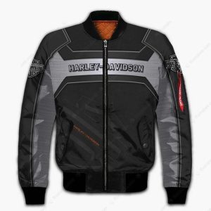 Harley Davidson Minimalist Hoodie Modern Black and Silver Logo Harley Davidson Motorcycle Hoodie 5 bomber jacket