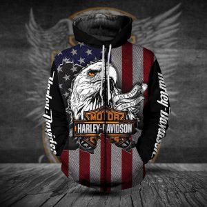 Harley Davidson Patriotic Eagle and Flag Hoodie H D Just Fckn Send It Hoodie 4 zip hoodie