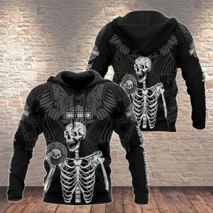 Harley-Davidson Skeleton Holding Willie G Skull Logo Merch, Edgy Skeleton and Motorcycle Handlebar Hoodie