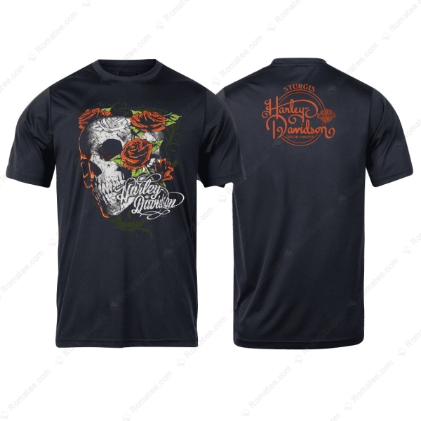 Harley-Davidson Sturgis Skull And Roses T-shirt, Bold Biker Identity