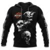 Harley Davidson Three Wise Skulls Hoodie, See Hear Speak No Evil Harley Davidson Hoodie