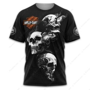 Harley Davidson Three Wise Skulls Hoodie See Hear Speak No Evil Harley Davidson Hoodie 2 tshirt