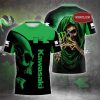 Kawasaki Monster Energy Grim Reaper T-Shirt, Edgy Biker Kawasaki Skull Tee