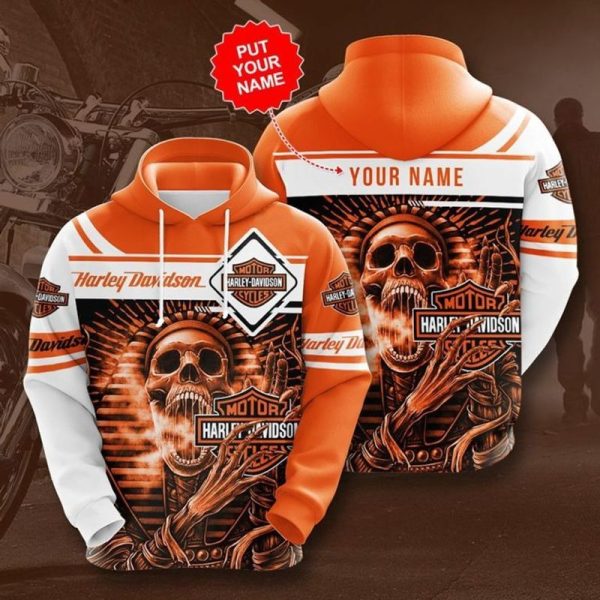 Pharaoh Skull And Skeletal Hands Harley-Davidson Merch, Personalized Harley-Davidson Hoodie