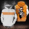 Skeleton Hands And Cracked Harley-Davidson Skull Hoodie, Minimalist Front with Striking Skull Back Graphic