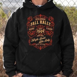 25th Annual Fall Rally Grand Est 1999 Strand T-Shirt, 2024 Fall Myrtle Beach Bike Rally Merch