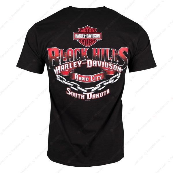 Black Hills Harley-Davidson Rapid City Merch, Motorcycle Harley-Davidson South Dakota T-Shirt