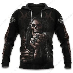 Boss Reaper Harley-Davidson Grim Reaper 3D All Over Print Hoodie