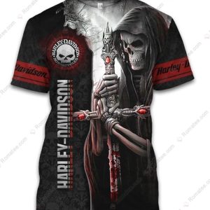 Grim Reaper Sword Harley-Davidson 3D All Over Print Hoodie