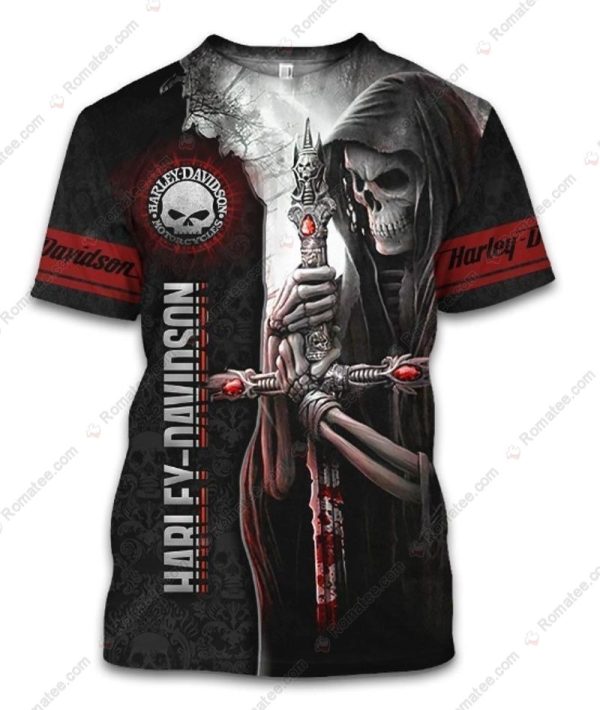 Grim Reaper Sword Harley-Davidson 3D All Over Print Hoodie