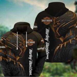 Harley-Davidson Black Panther Hoodie, Harley-Davidson Superhero Merch