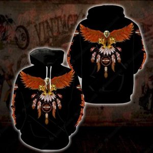 Harley-Davidson Eagle and Dreamcatcher Hoodie, Native American Flair Harley-Davidson 3D All Over Print