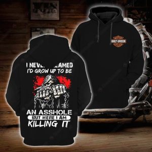 Harley Davidson I Never Dreamed To Grow Up To Be An Asshole Hoodie