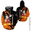 Harley-Davidson Mickey Mouse Holding Logo Merch, Harley-Davidson Animated Character 3D Hoodie