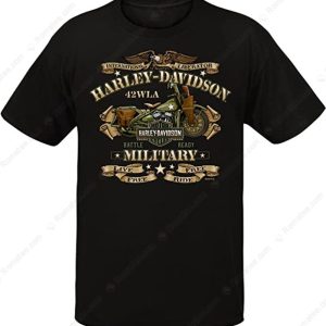 Harley-Davidson Motorcycle Live Free Ride Free Millitary T-Shirt