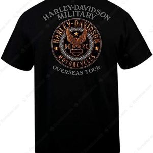 Harley-Davidson Motorcycle Live Free Ride Free Millitary T-Shirt