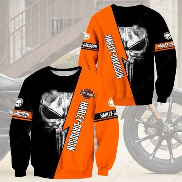 Harley-Davidson Punisher Thunder Merch, Striking Harley-Davidson Hoodie