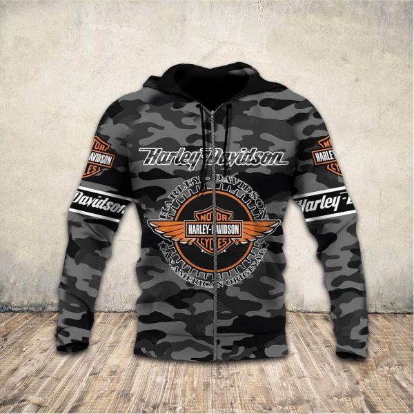 Harley Davidson Urban Adventure Modern Rugged Pullover Hoodie