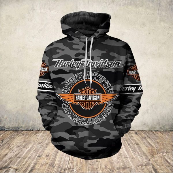 Harley Davidson Urban Adventure Modern Rugged Pullover Hoodie