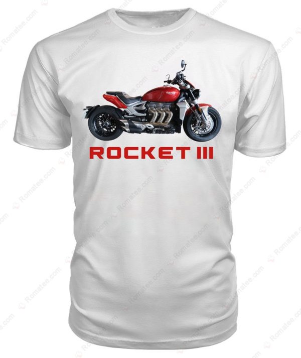 Minimalist Triumph Rocket 3 Biker Pullover, Red Rocket III Enthusiast Graphic Hoodie