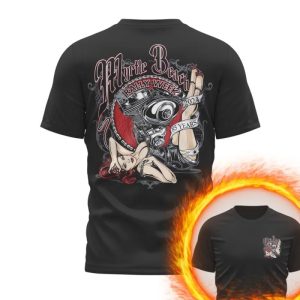 Myrtle Beach Bike Rally Chained Engine Pinup Girl Merch, 85 Years Myrtle Beach Bike Rally T-Shirt