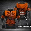 Personalized Harley-Davidson Eagle And Motorcycle Hoodie, Harley-Davidson Vibrant Orange Hoodie