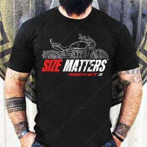 Rocket 3 Size Matters Humor Biker Tee Power Enthusiast Triumph Rocket III Shirt 1